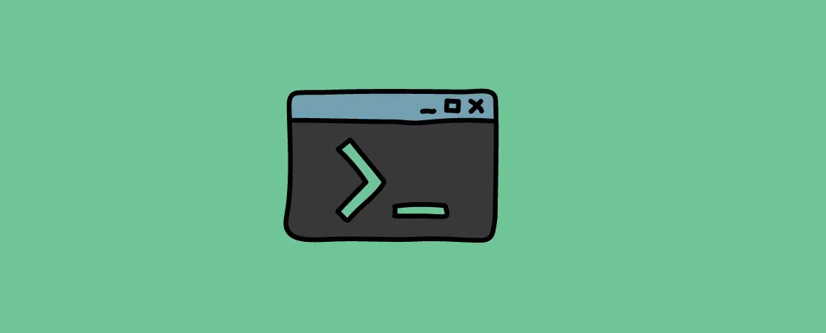 An drawing of a terminal window.